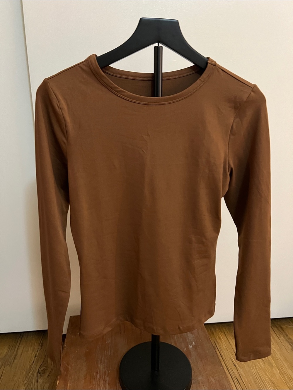Women’s Slim Fit Brown Long Sleeve Top